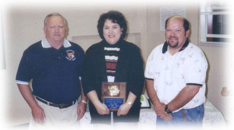 2001-2002 Left to Right: Terry Tyree - CMS, Elizabeth Littlejohn - AES & CPS, Mike Karnes - CHS