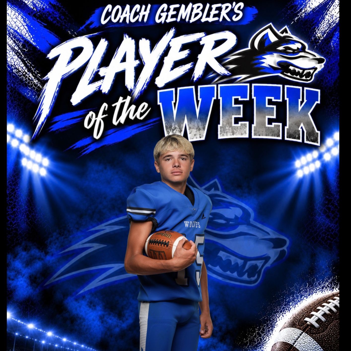Coach Gembler Player of the Week Beckett Rahe 10/2