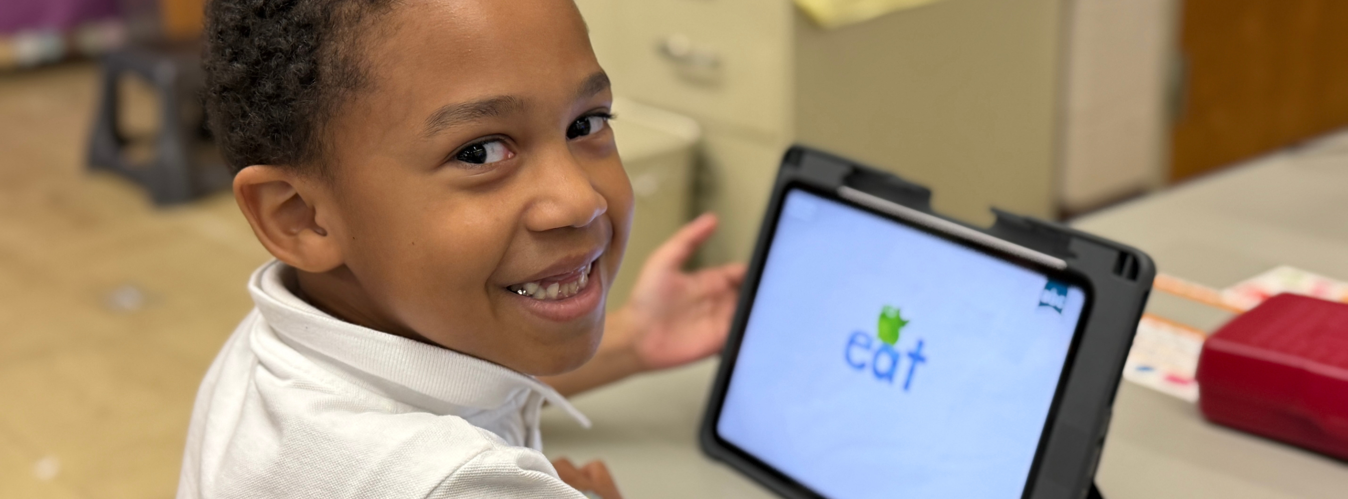 Preschool Student with IPad