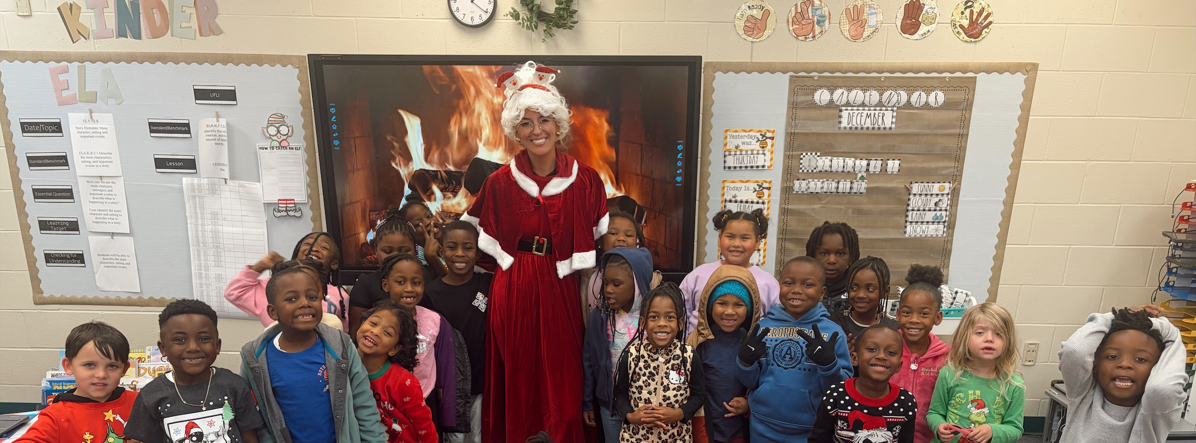 Ms. Parenti's classroom on Crazy Christmas Day