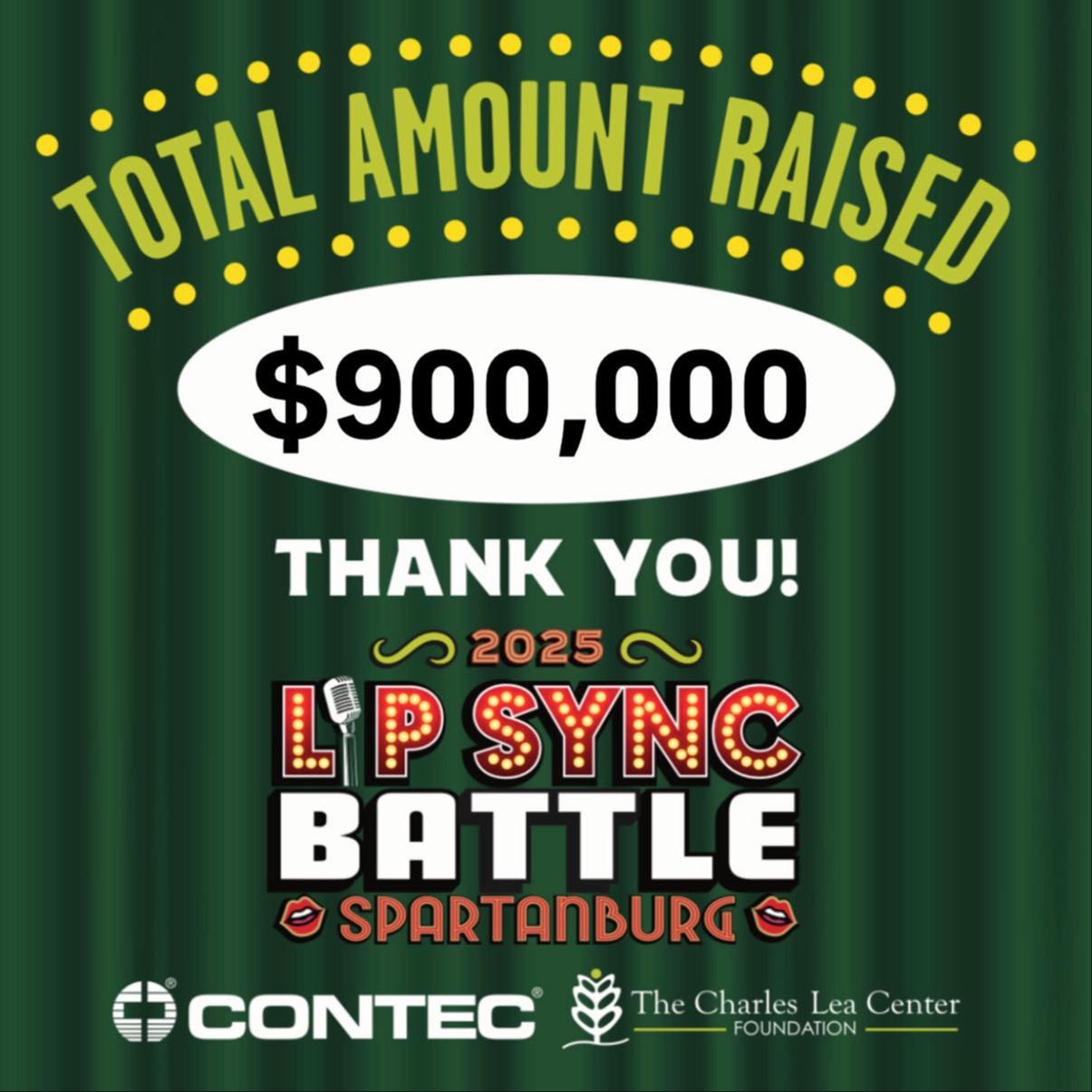 Graphic announcing totals