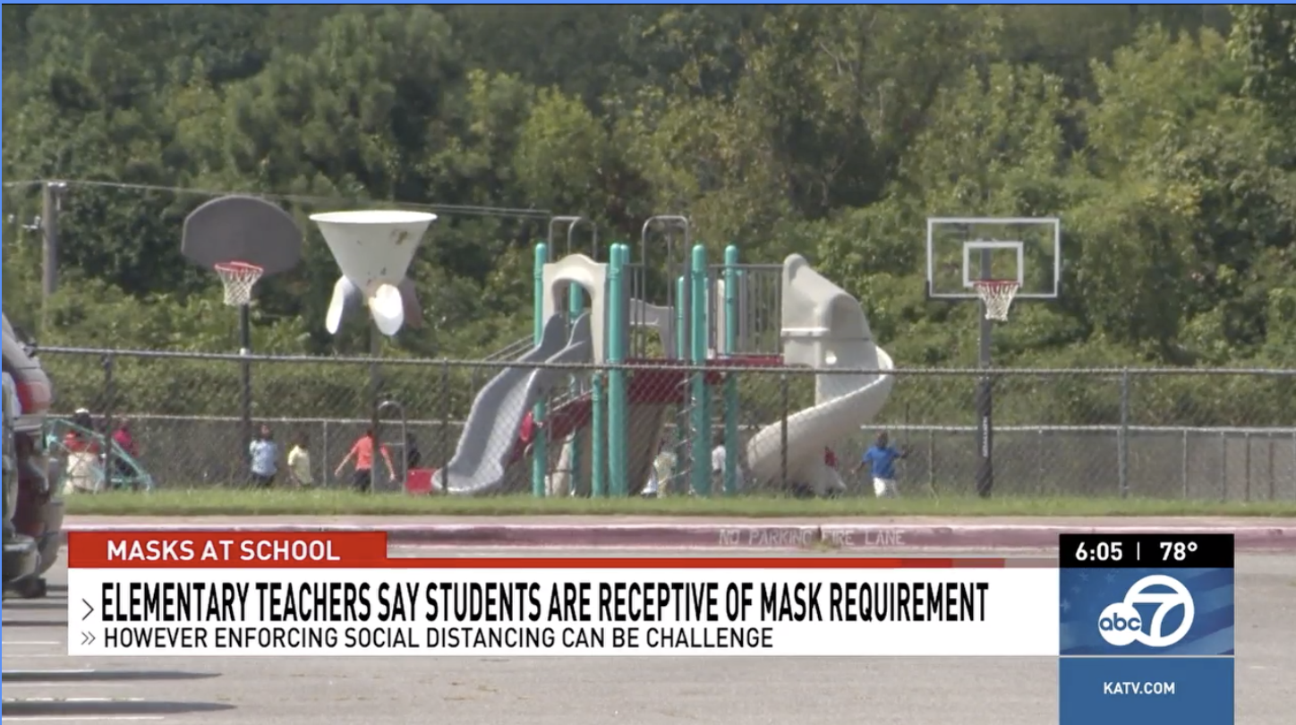 KATV: Elementary school teachers say students responding well to wearing masks