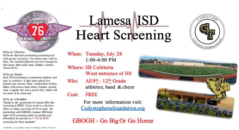 lamesa isd heart screening