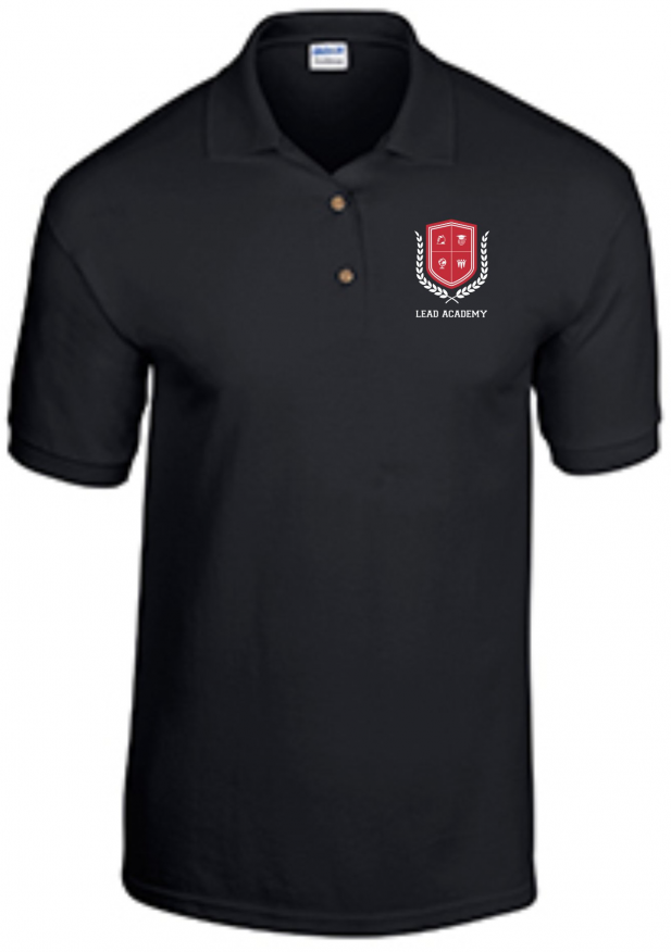 black polo shirt