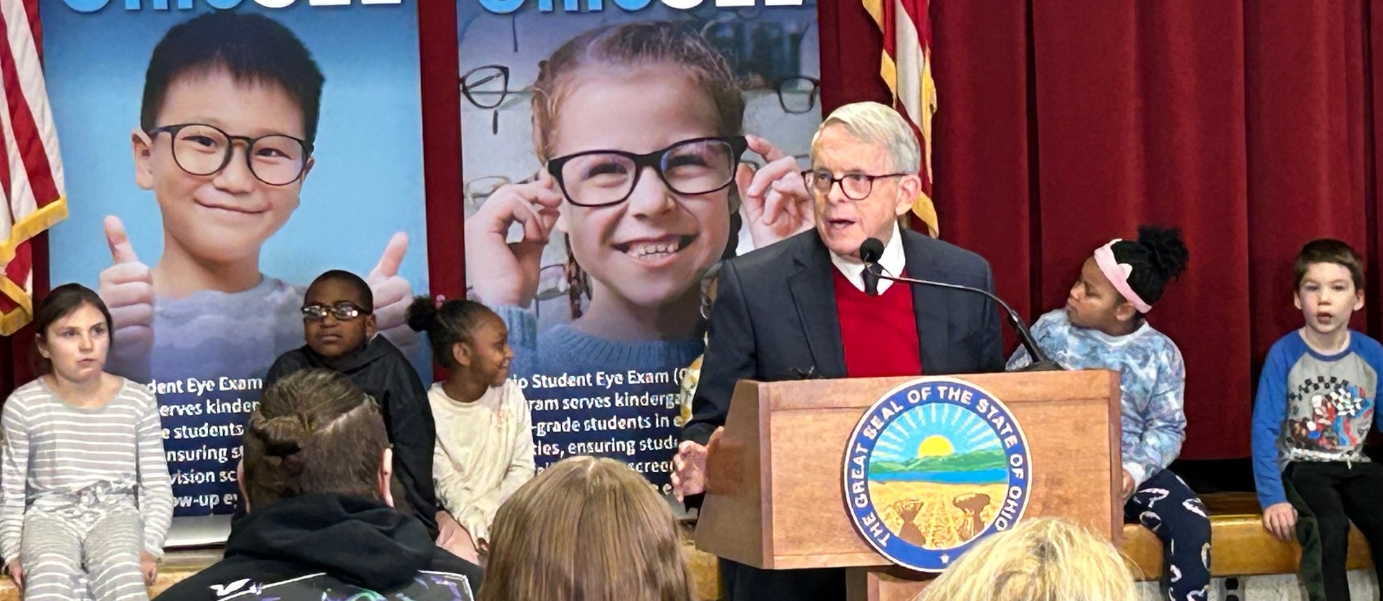 Governor DeWine speaking at Robinwood for OhioSee