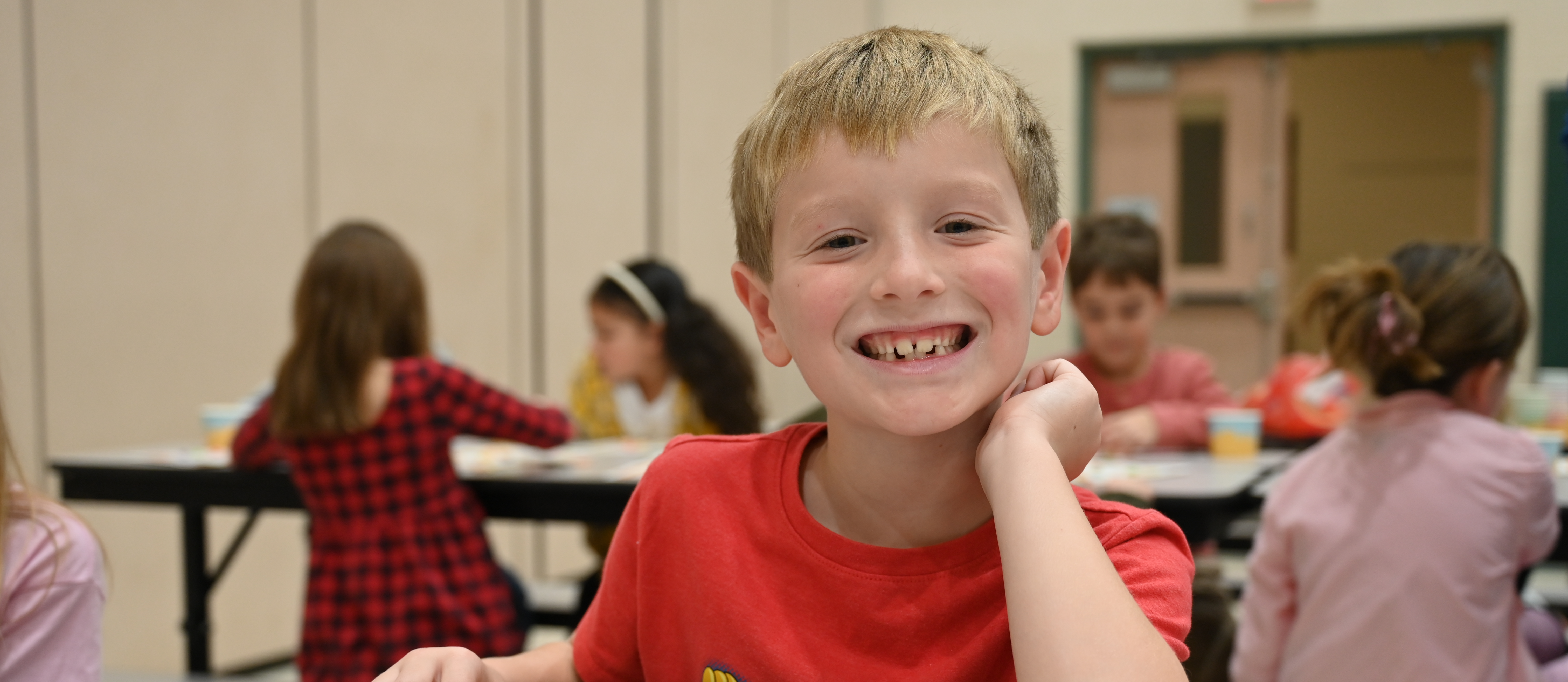 Young boy smiling