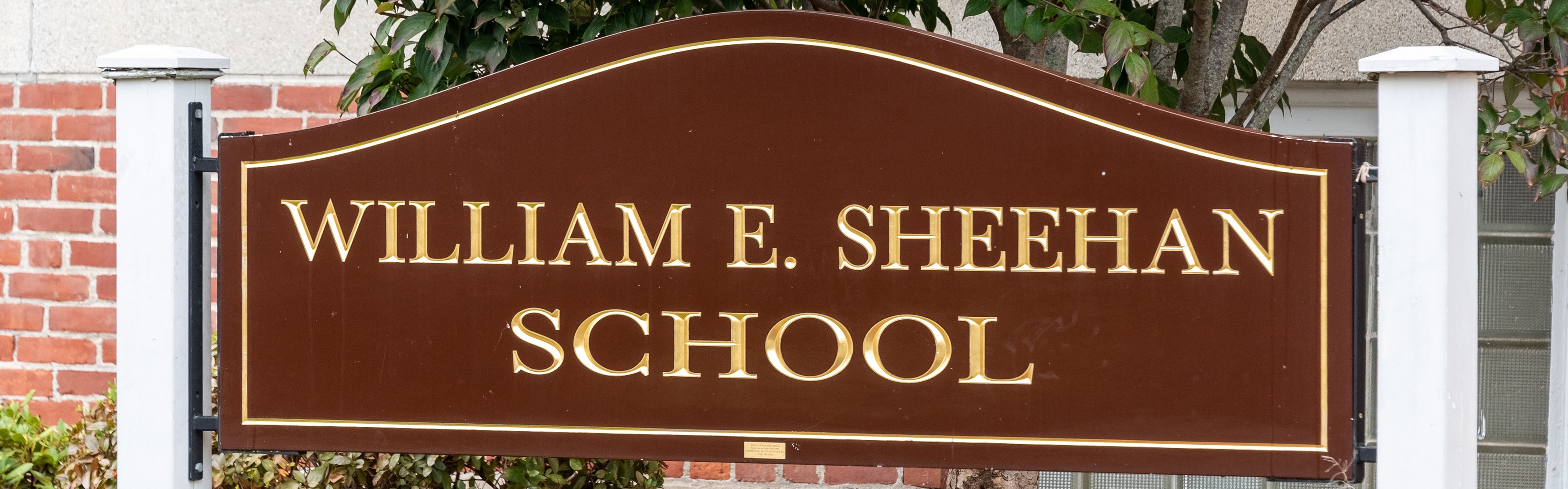 Sheehan School sign out front