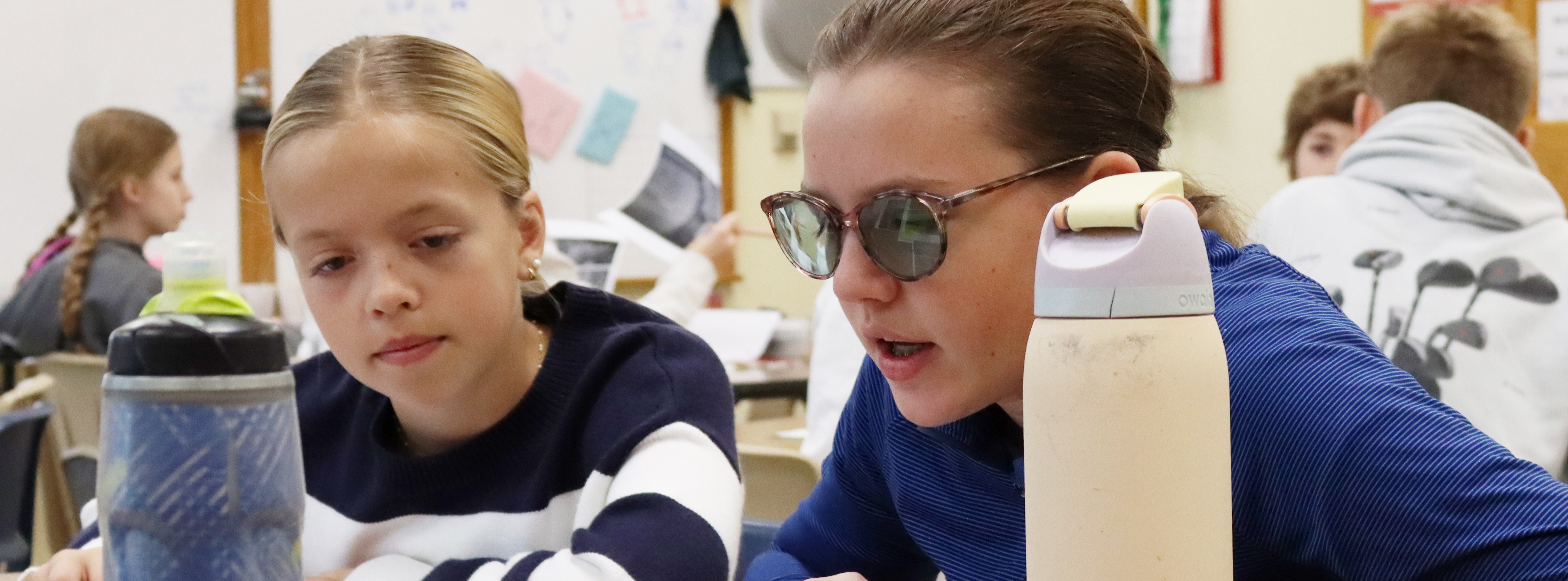 Irving students working together at their desks