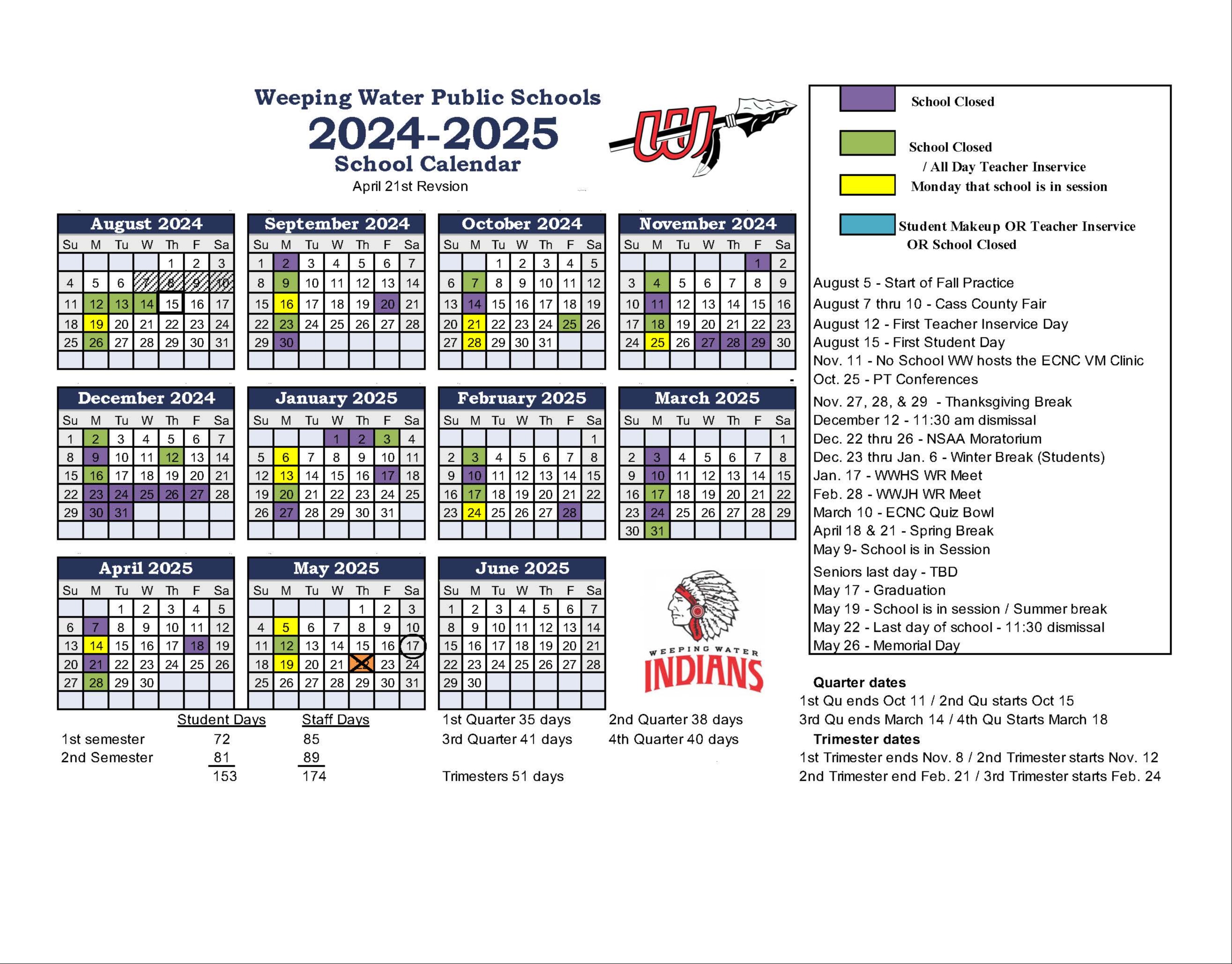 24-25 school calendar