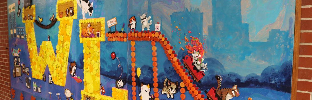 Student artwork mural at West Lincoln
