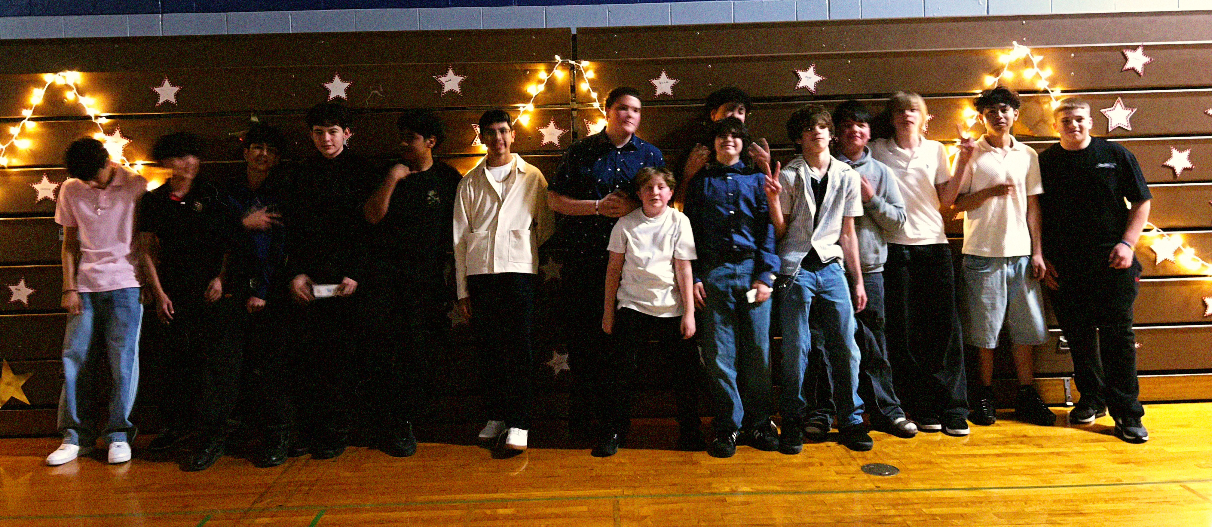 8th Grade students at a dance