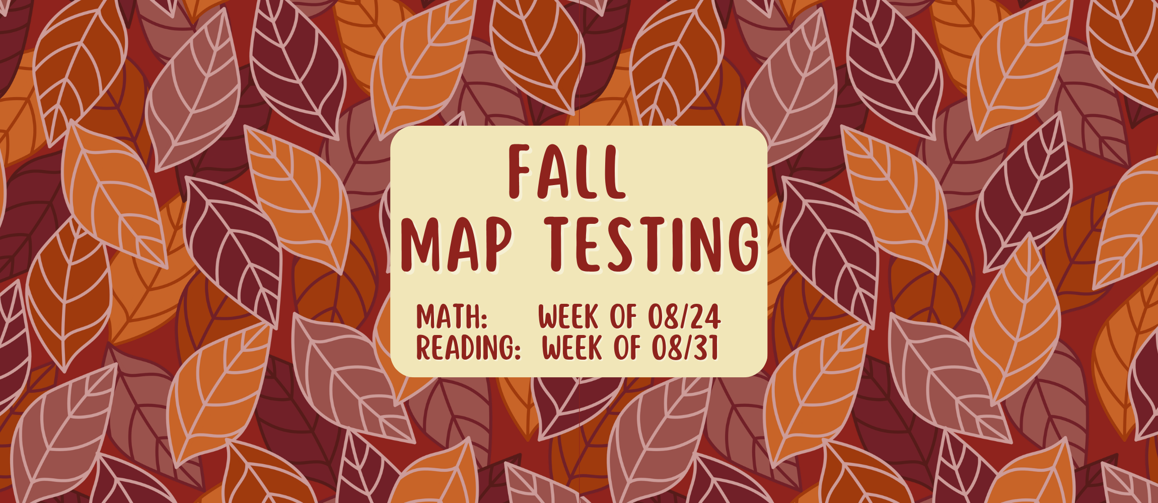 Informational flyer on Fall MAP Testing