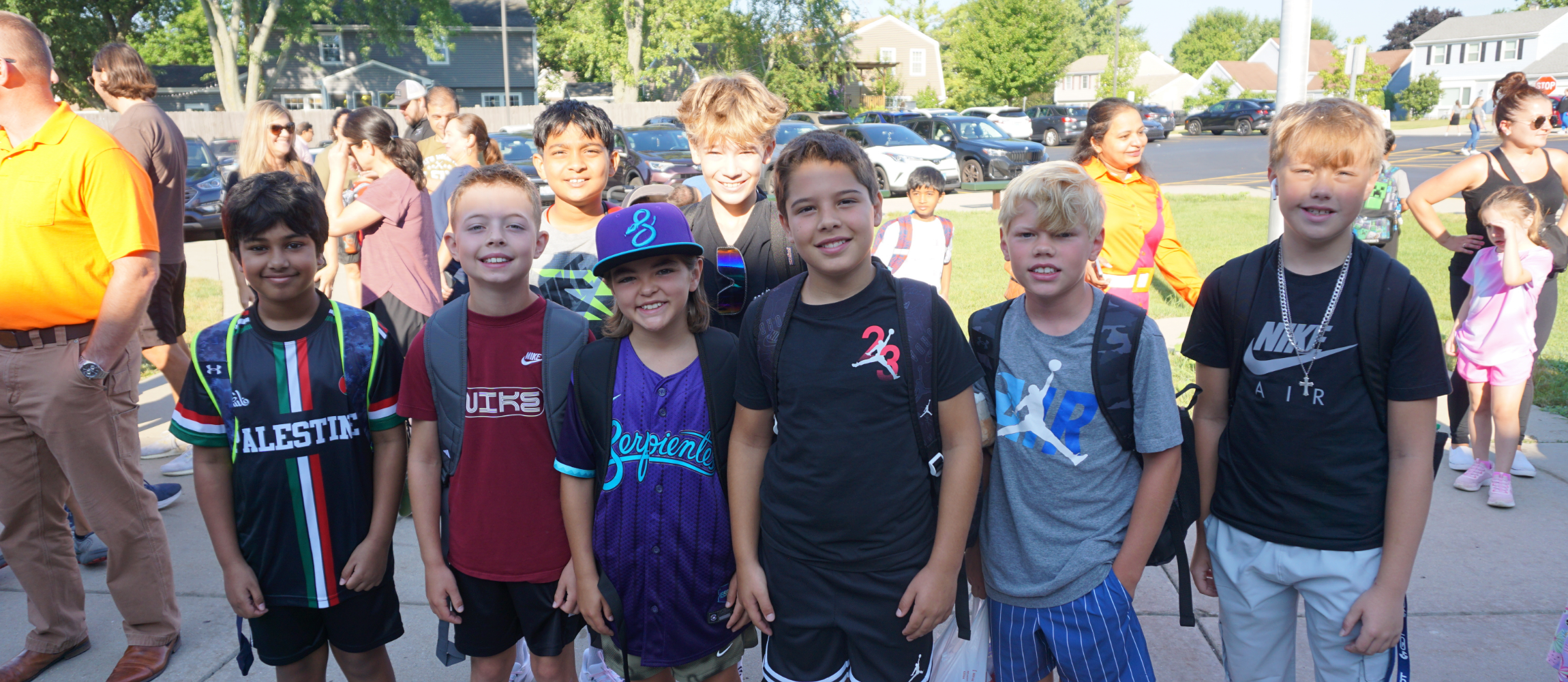 Students smiling