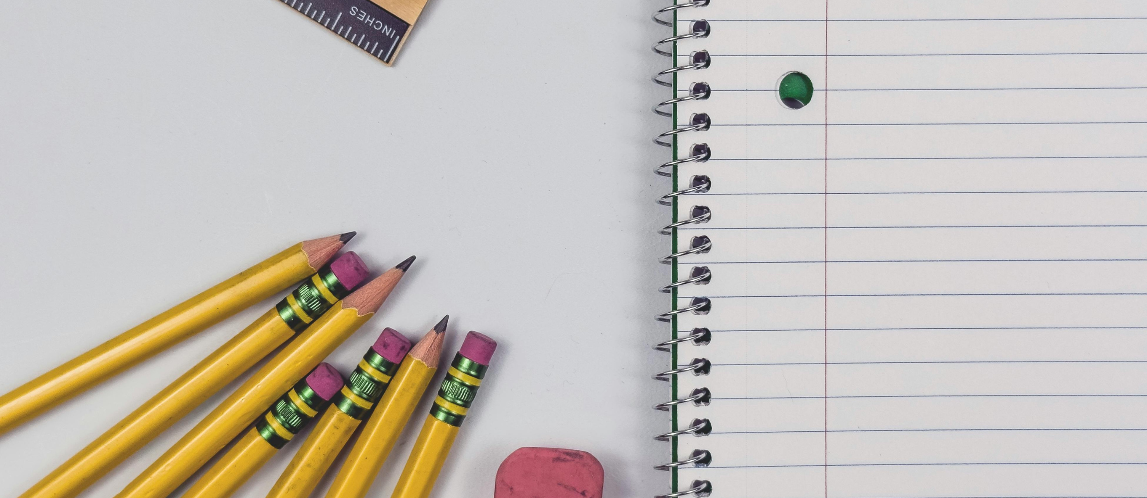 Pencils, Eraser, Ruled Paper for Supply List Information