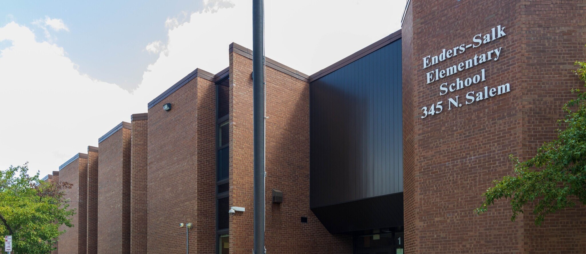 The front of Enders-Salk School