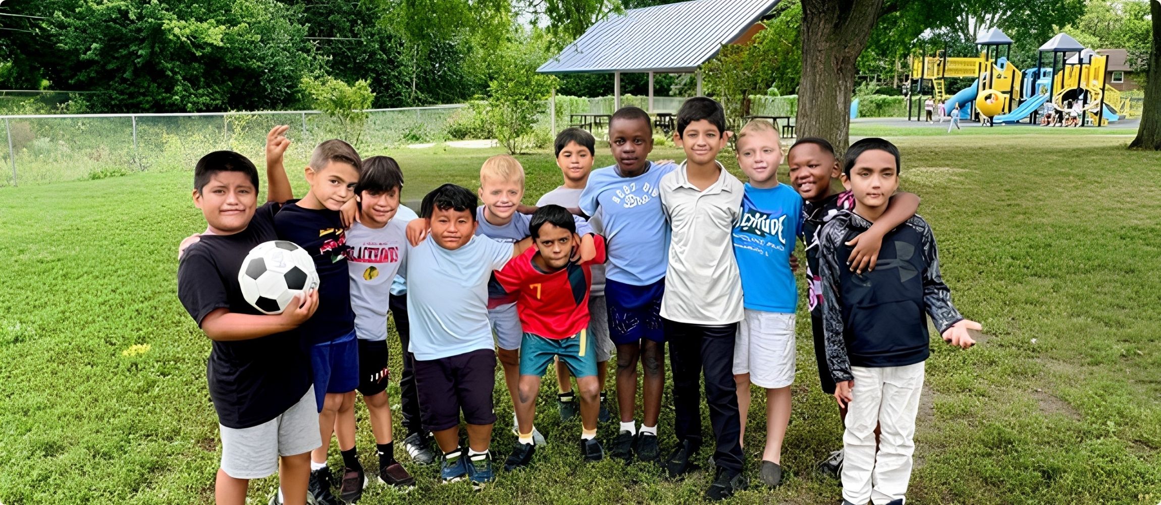 boys playing soccer