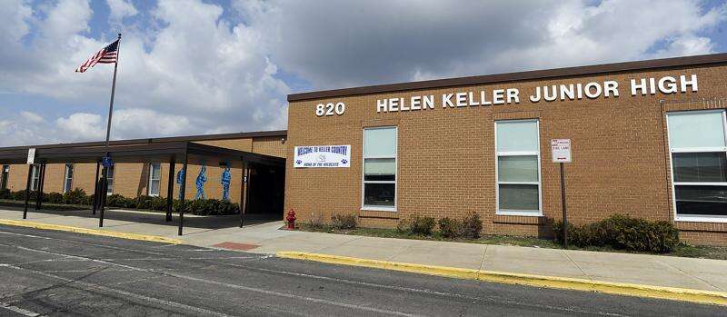 front view of exterior of keller jr high