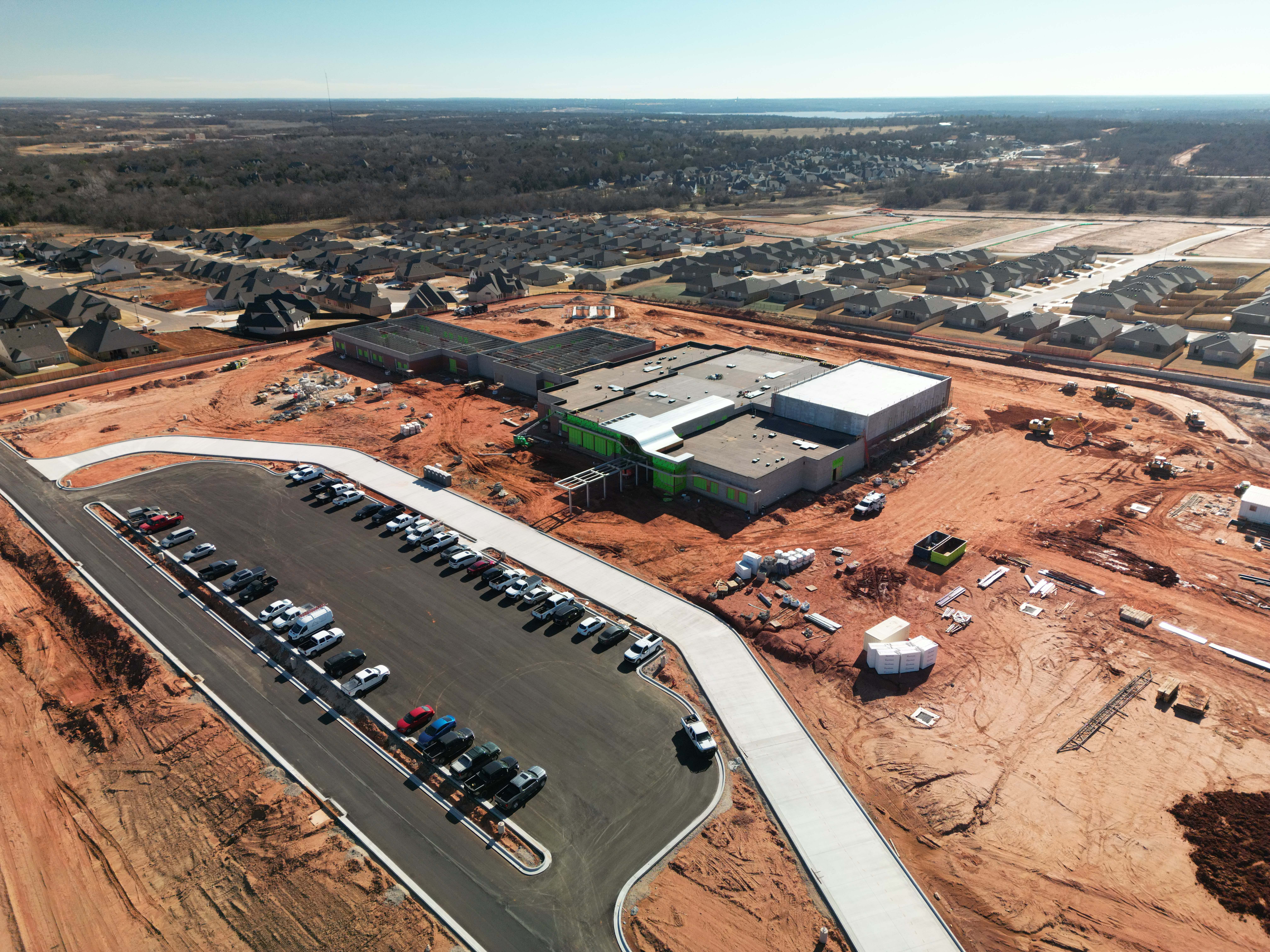 construction progress of post oak elementary