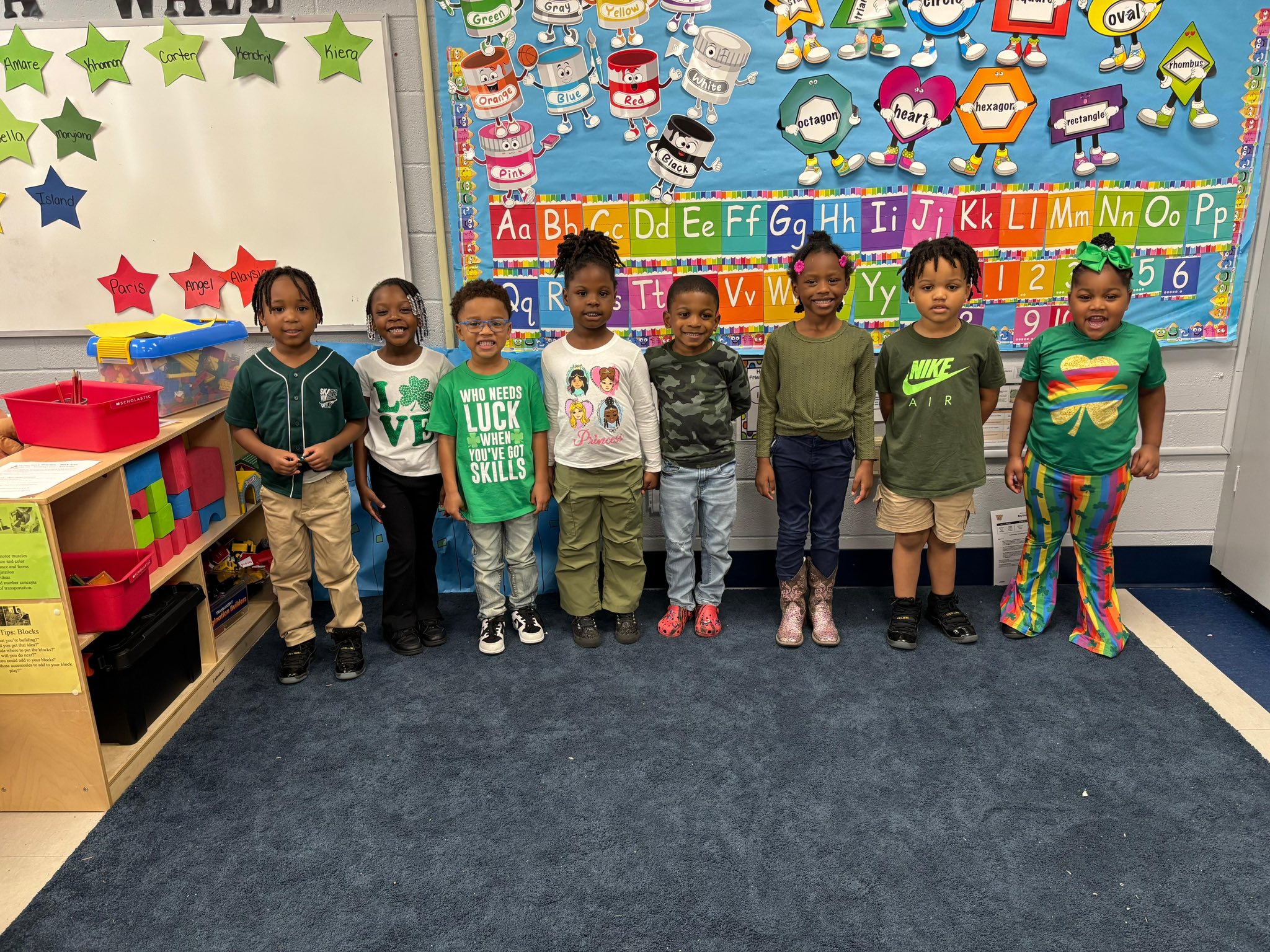 Kids standing for a picture