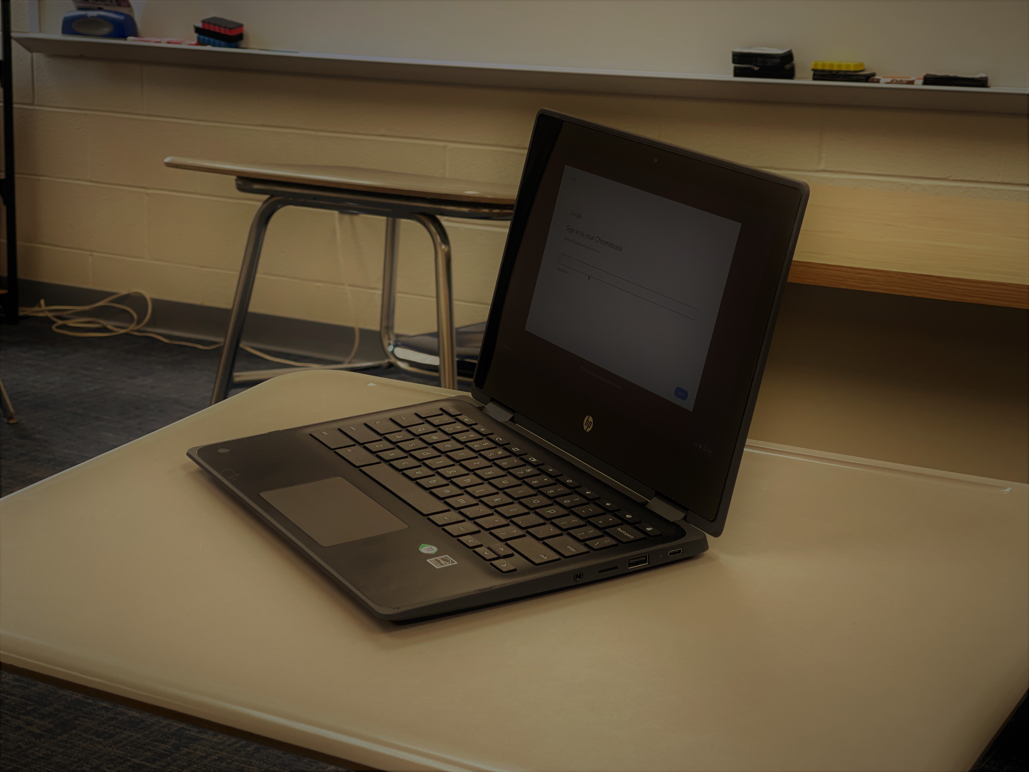 Chromebook on Desk