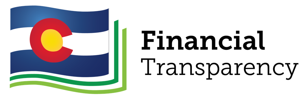 Flag of Colorado featuring a blue field with a red C in the center, surrounded by yellow, white, and green circles.