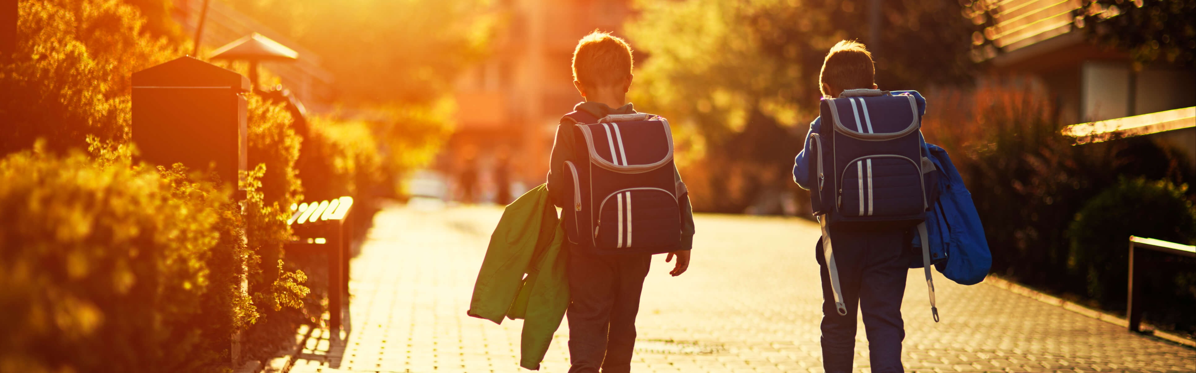 students walking