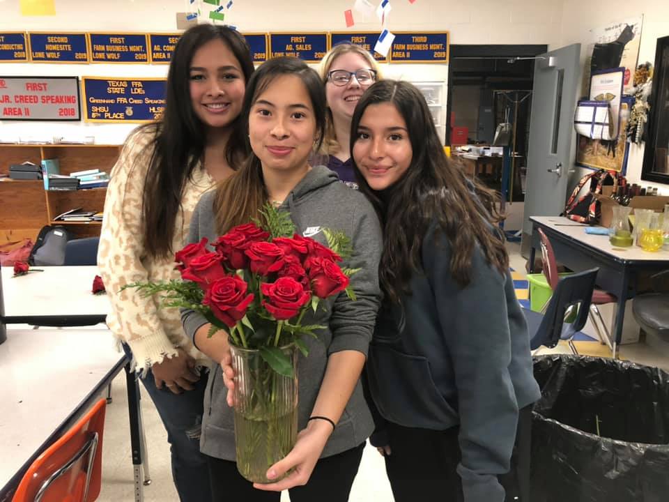 FFA Students floral design