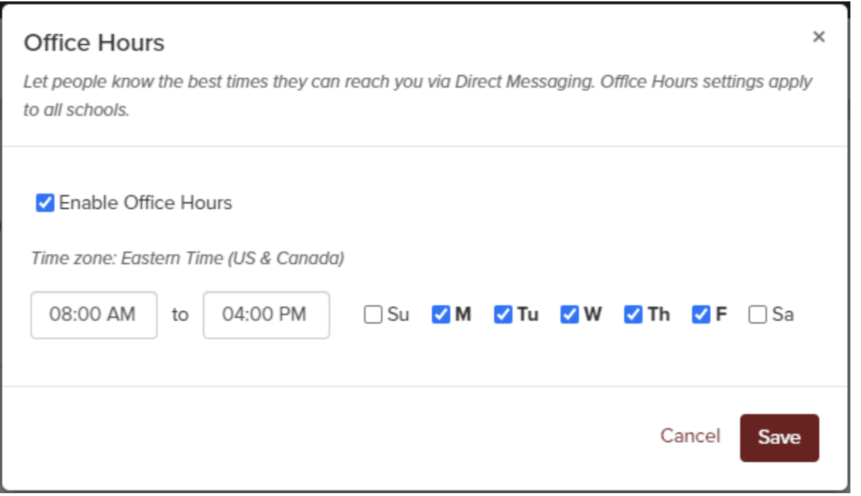 how to set office hours graphic