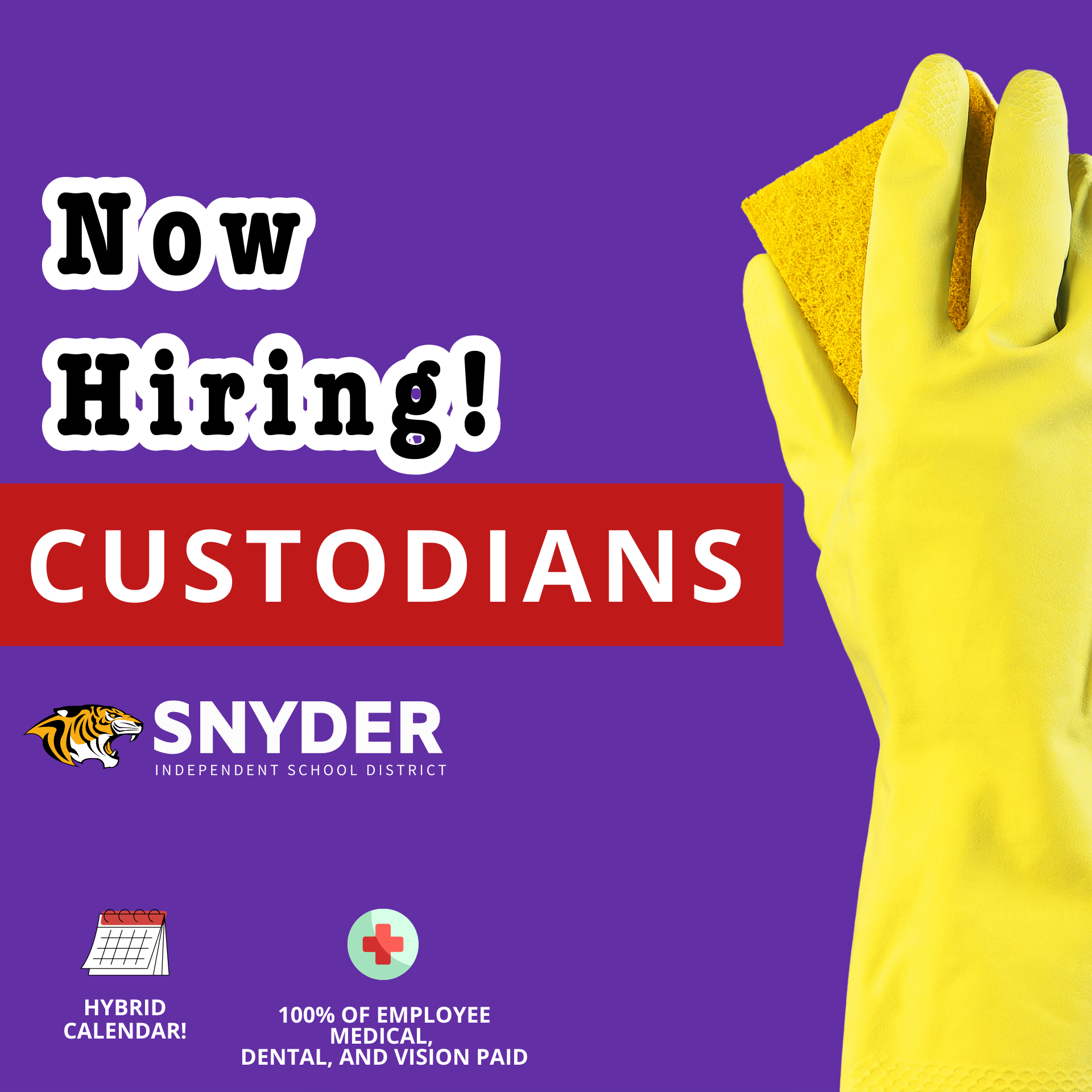 now hiring custodian