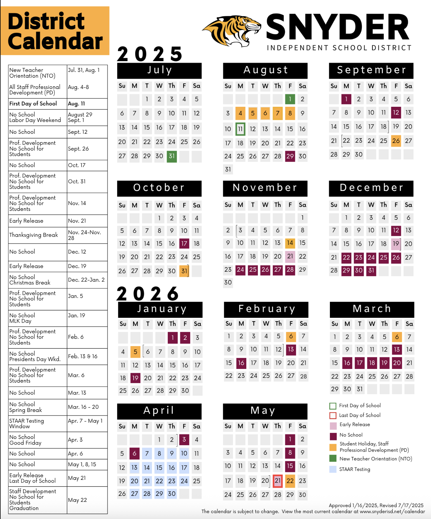 calendar