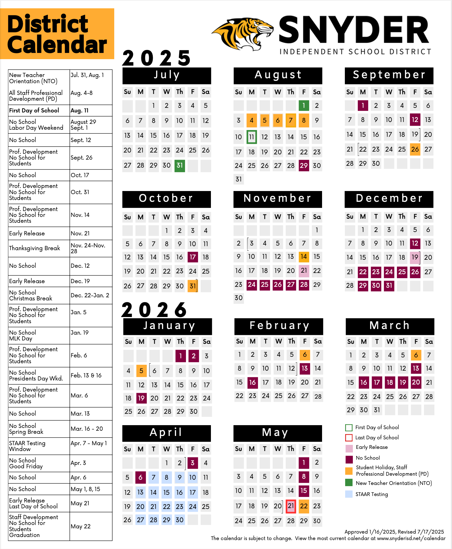 calendar