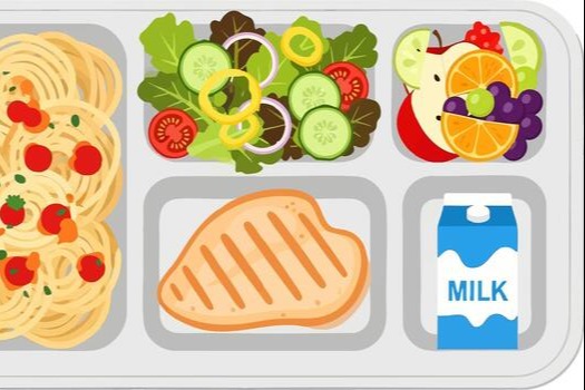 healthy lunch on a tray