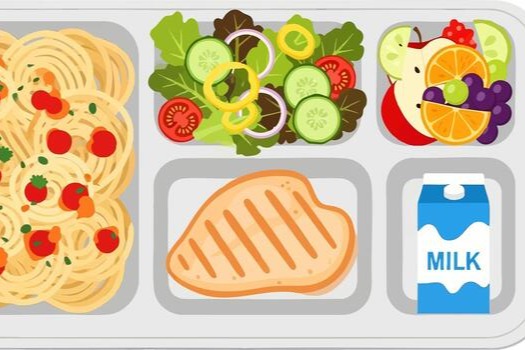 healthy lunch on a tray