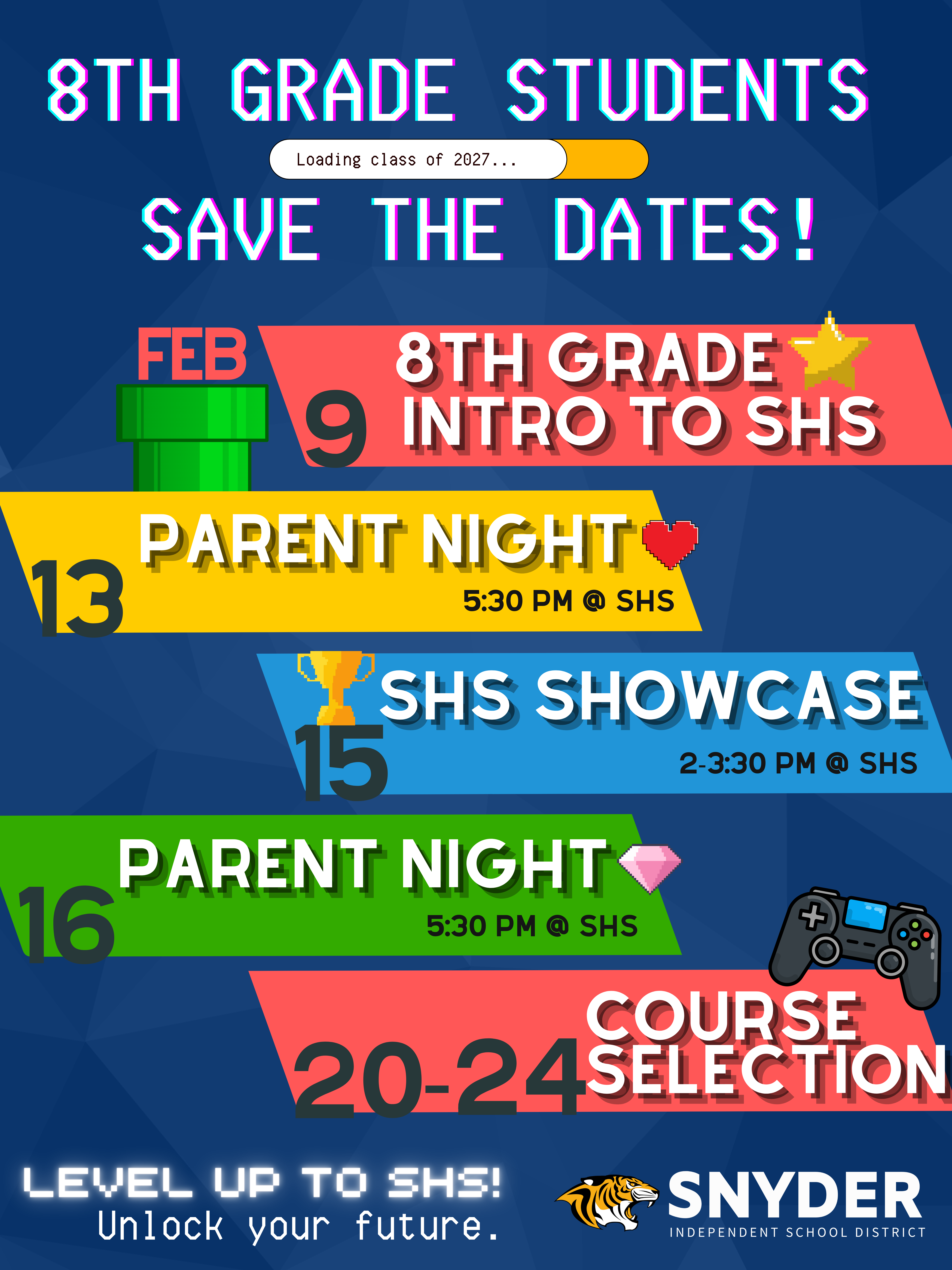 8th grade student save the dates