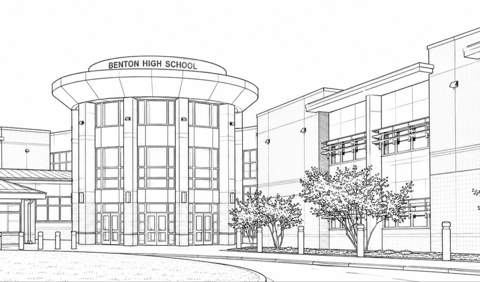 Benton High School Drawing