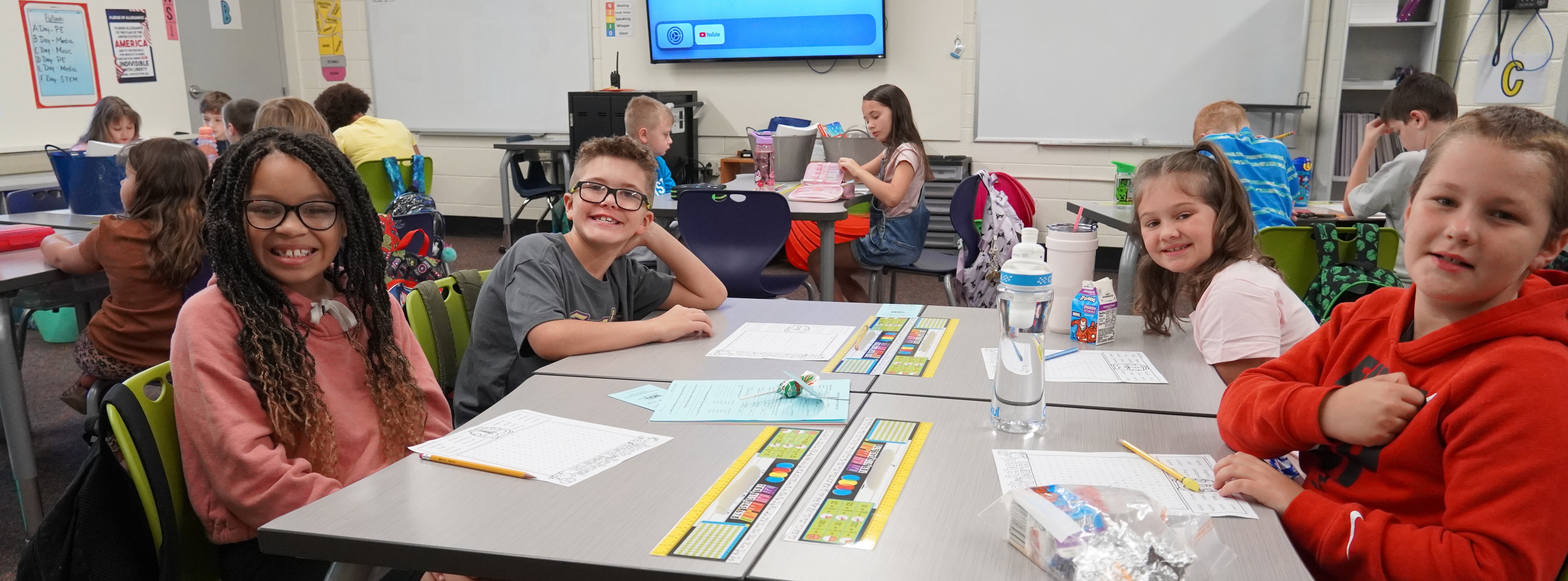 students sitting at desks