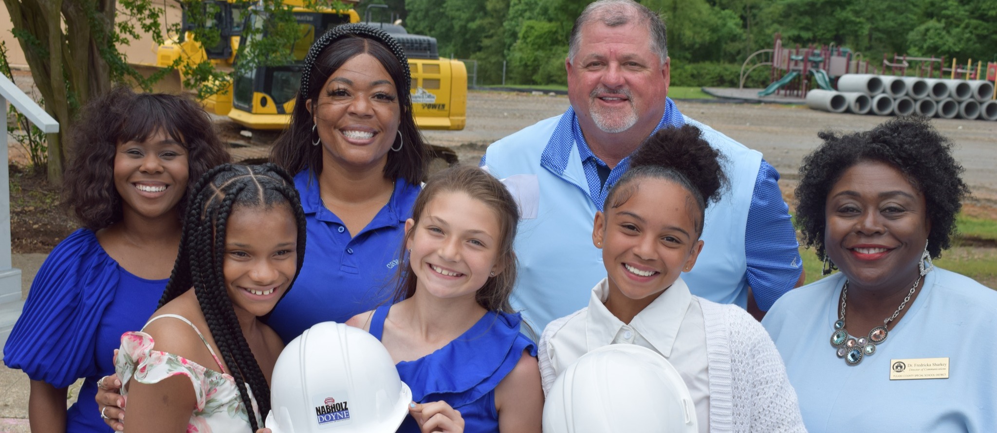 A groundbreaking photo for the new College Station Elementary