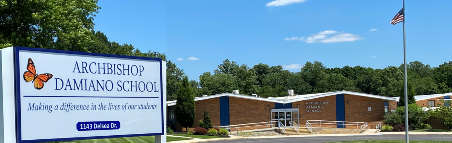 Archbishop Damiano School entrance