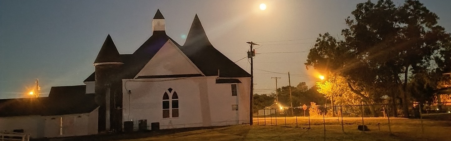 Church and moon