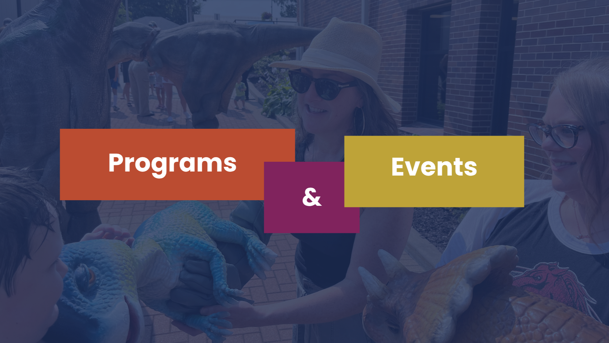 dinosaur event at library with text reading programs & Events