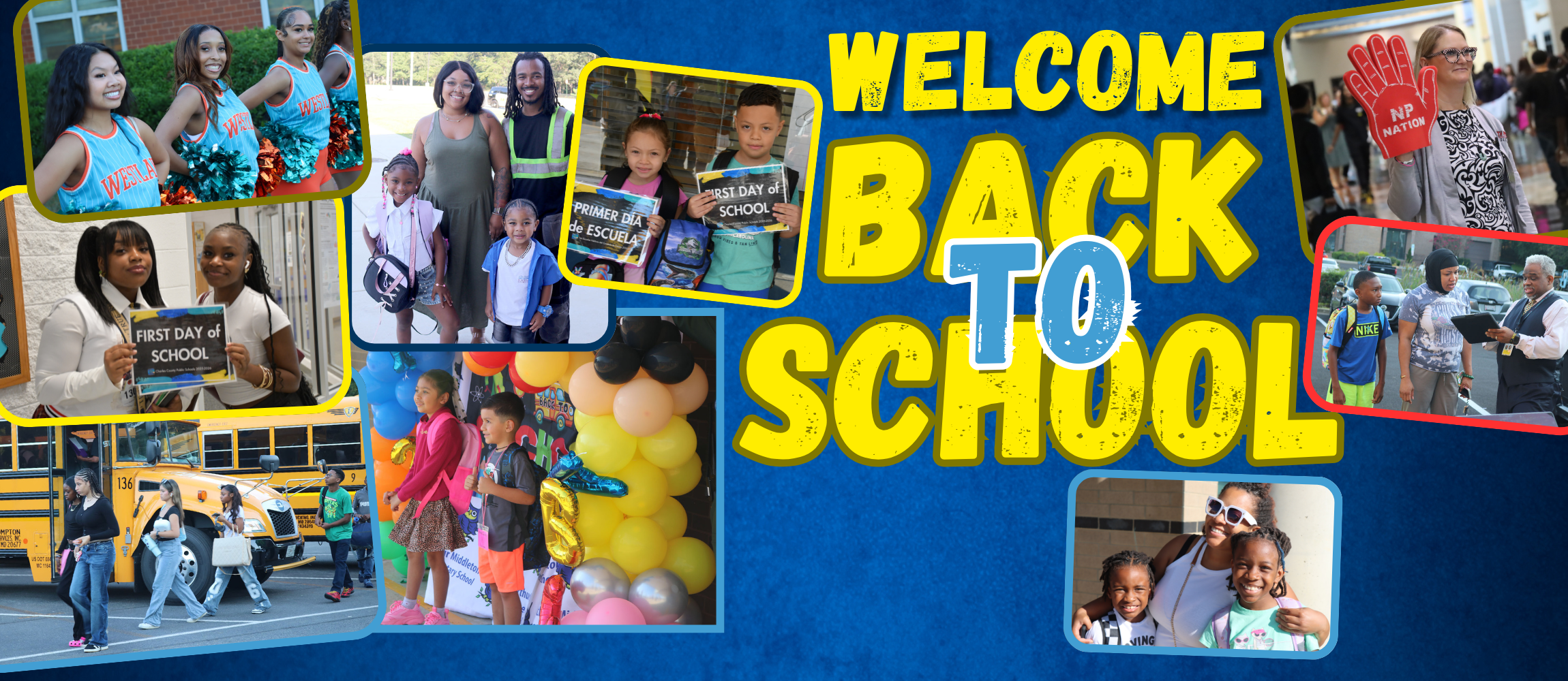 collage of back to school images