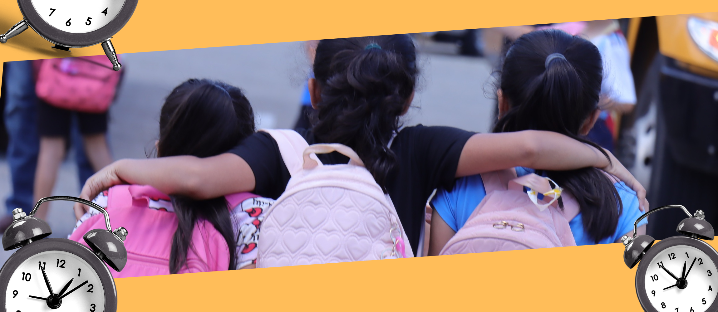 students leaving school