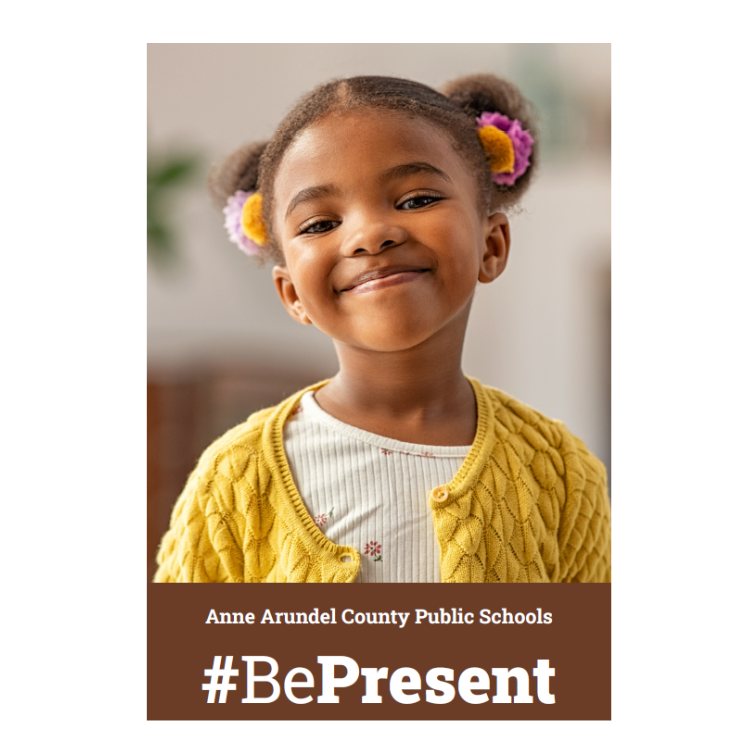 Image of a young girl.  Anne Arundel County Public Schools #BePresent