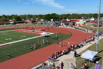 View of football field/track 