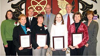 The nominees and recipient of the 2008 Teacher of the Year Award