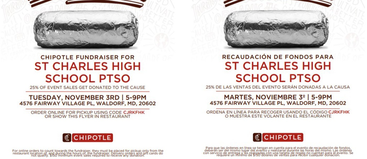 Chipotle Fundraiser flyer