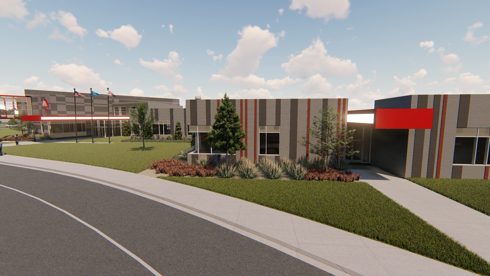 WRJH STEM entrance rendering