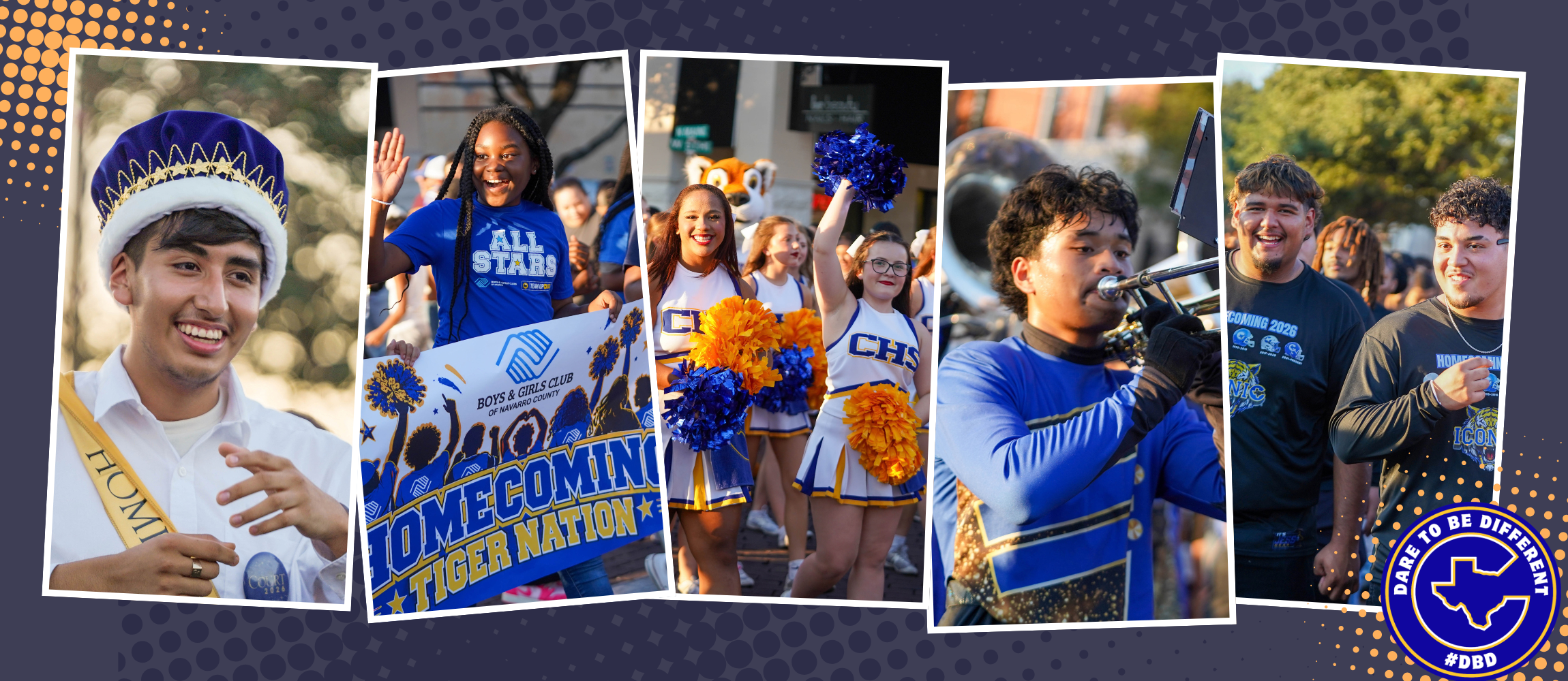 Photo collage of the Homecoming Parade 