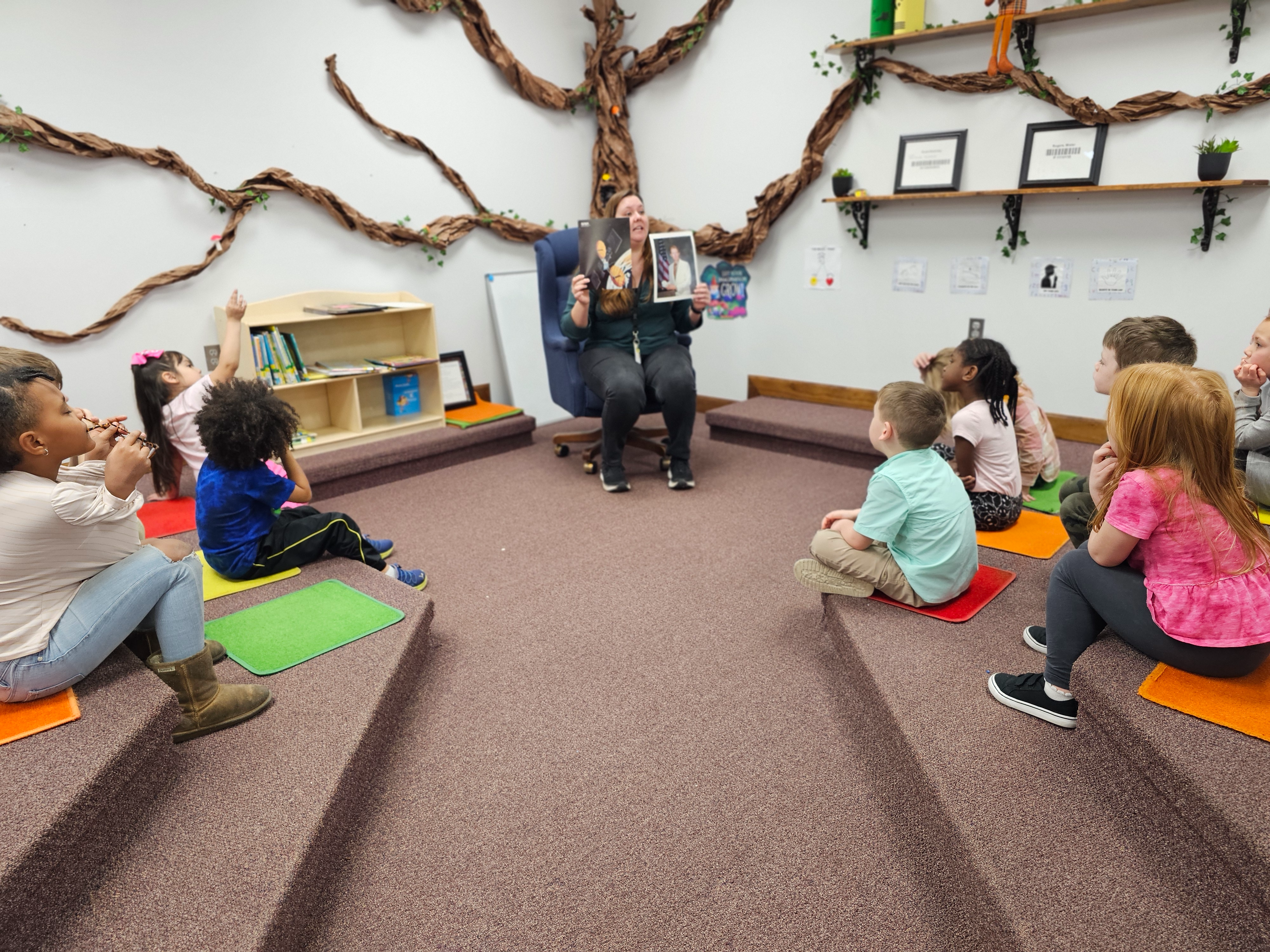 Story time in Roosa library