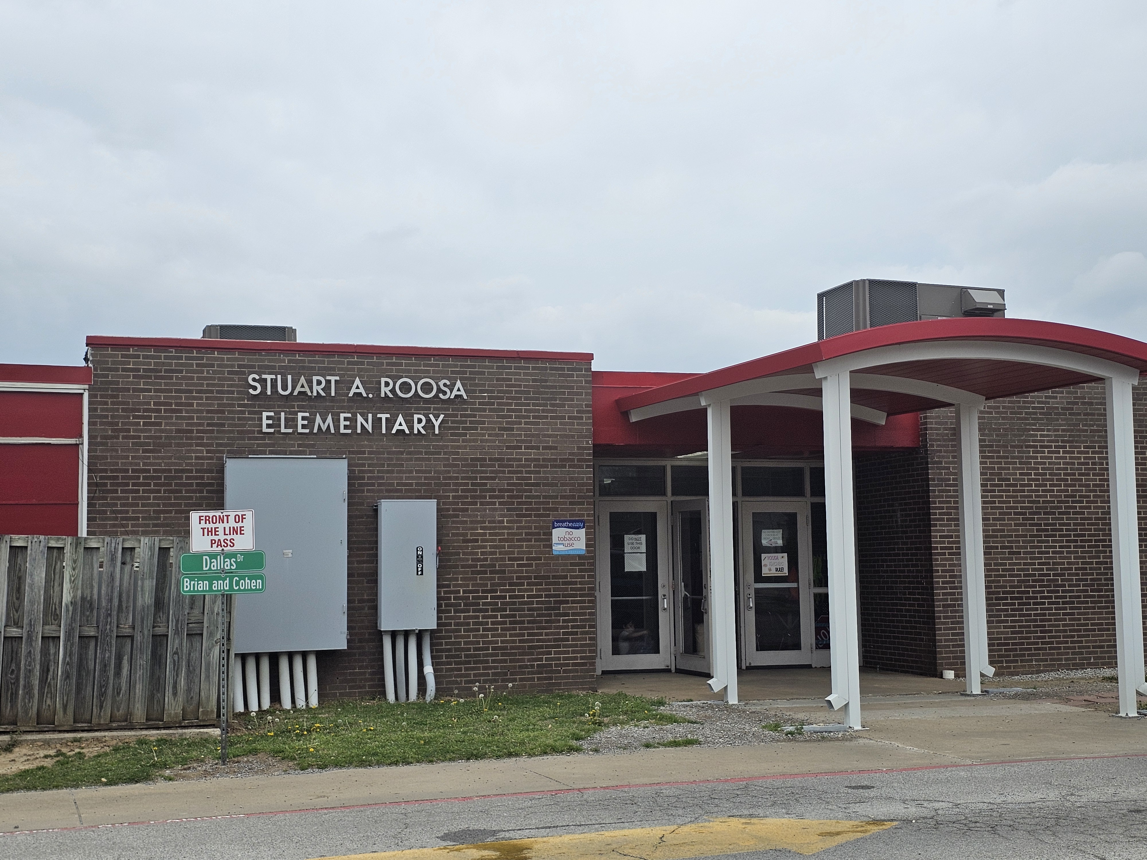 NE door, PreK entrance and exit